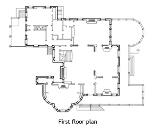 Isaac Bell House floor plan