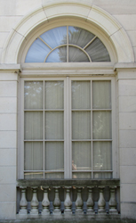 Marble House classical arch accent window