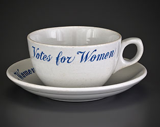 “Votes for Women” cup and saucer (1914)
