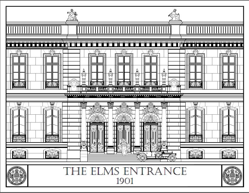 The Elms entrance drawing