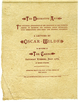 Oscar Wilde Invitation A
